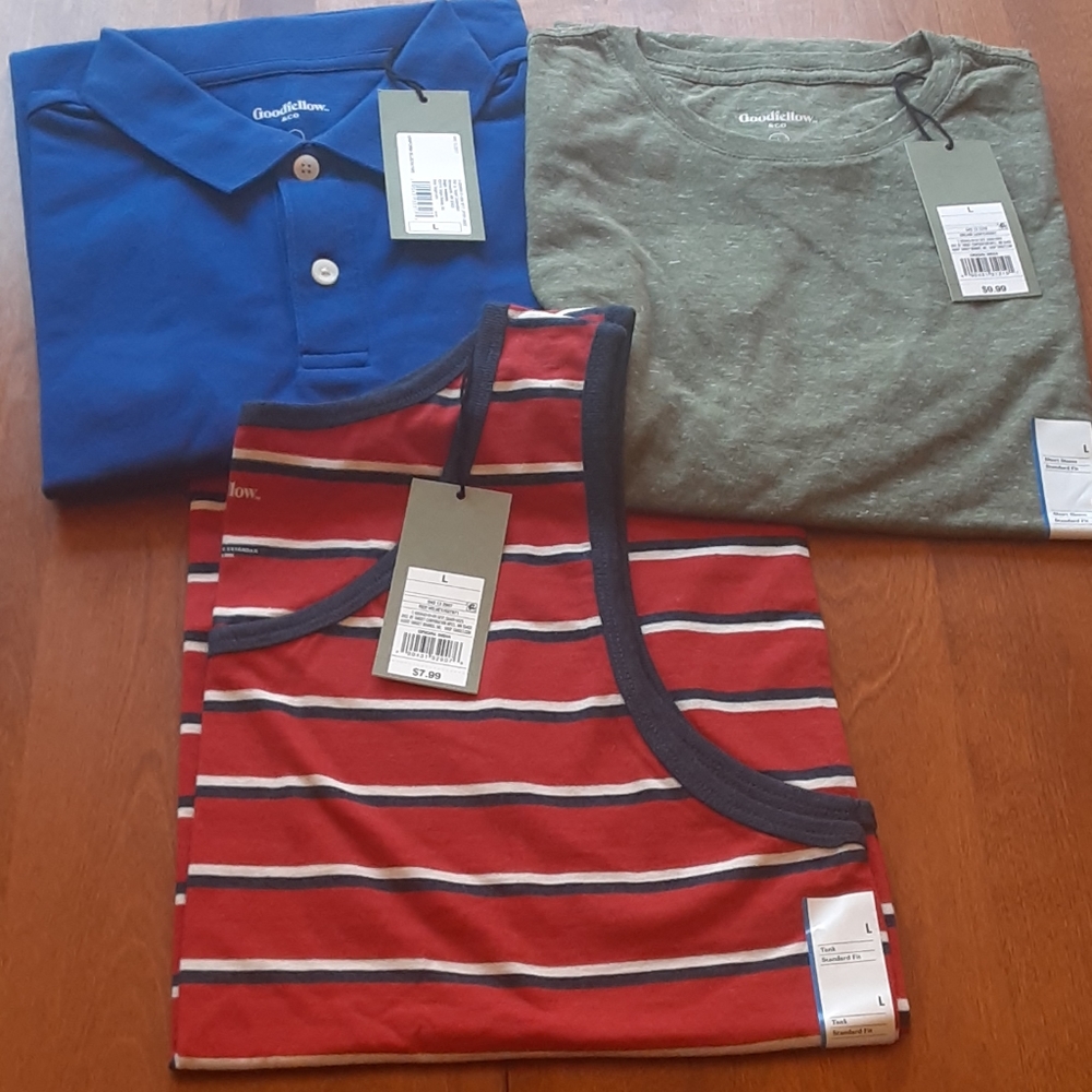Men's Shirts Polo T Shirt Tank Top  Lot of 3 BNWT